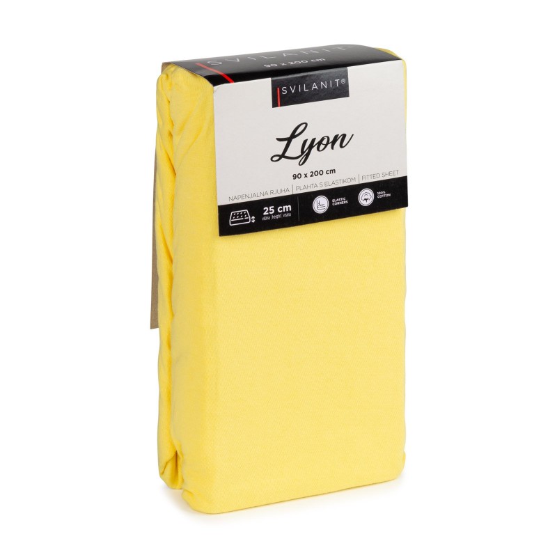 Elastični čaršav Vitapur Lyon - žuti