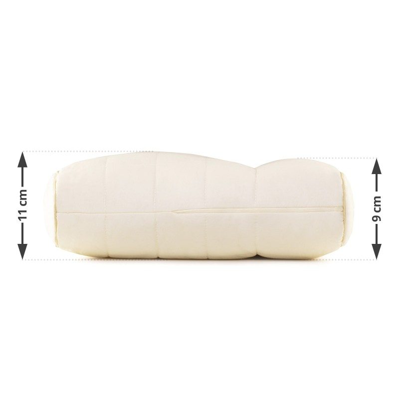 Jedinstvena kombinacija klasičnog i višeg anatomskog jastuka od bambusa, oduševiće vas udobnošću jer mu možete prilagoditi visinu i tvrdoću. Jastuk je idealan izbor za sve koji imaju šira ramena i najčešće spavaju na boku. Jastuk je potpuno periv na 60 °C.