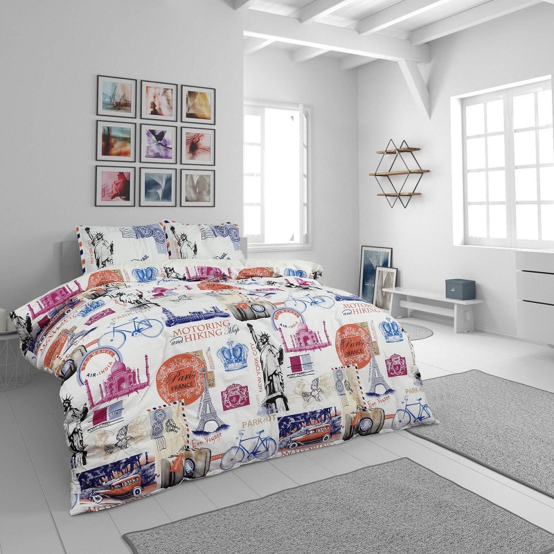 Vreme je za potpuno uživanje u modernim pamučnim posteljinama! Posteljina Svilanit Traveler napravljena je od renforce platna, koje se smatra mekanom tkaninom i lakom za održavanje. Očaraće vas modernim dizajnom sa crtama. Posteljina je periva na 40 °C.