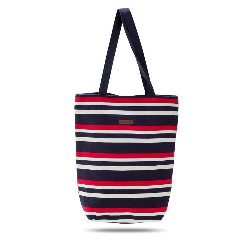 Mala torba za plažu Svilanit Nautica - plavo-belo-crvene pruge