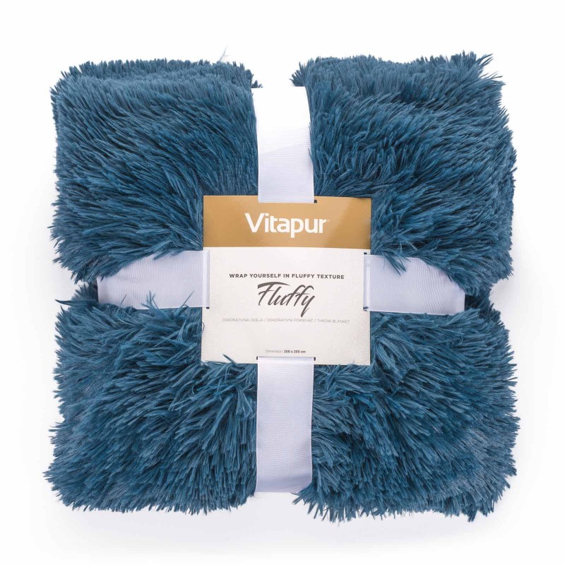 Dekorativni prekrivač Fluffy plava