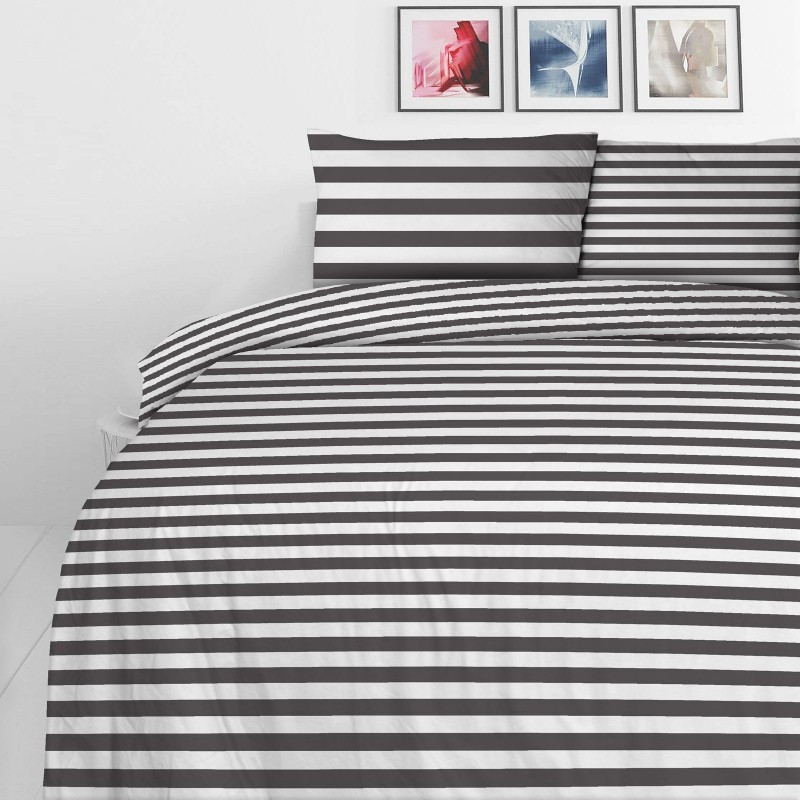 Pamučna posteljina Svilanit Black Stripes