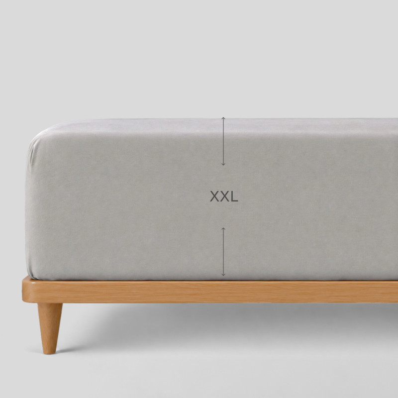 Pamučni čaršav sa lastišom Svilanit Luxe Sateen XXL - siva