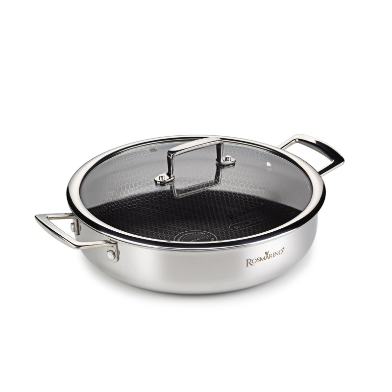 Premium niska šerpa sa poklopcem Rosmarino HexaPRO - 28 cm