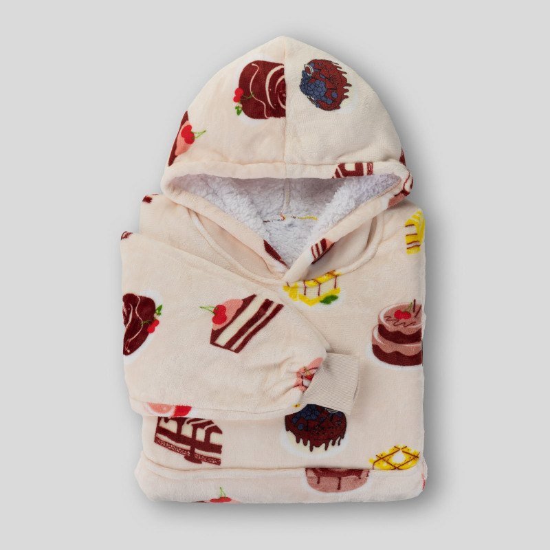 Hoodie duks/ćebe Svilanit Cake Time + Poklon: Čarape