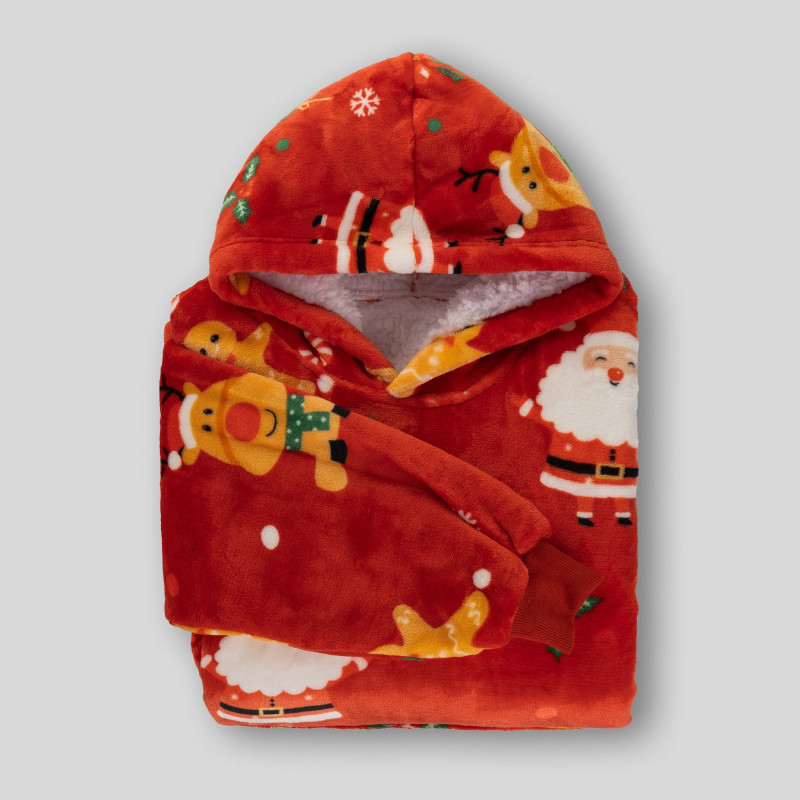 Vitapur dečiji hoodie duks/ćebe Svilanit XmassJoy + Poklon: Čarape