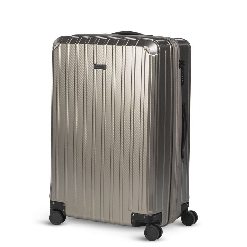 Scandinavia putni kofer Voyage Carbon Series, 90 L, srebrni