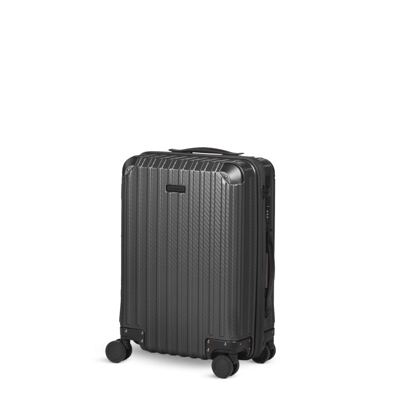 Kabinski putni kofer Scandinavia sa USB priključkom Voyage Carbon Series, 40 L, crni