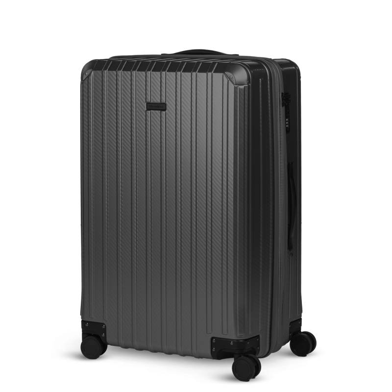 Scandinavia putni kofer Voyage Carbon Series, 90 L, crni