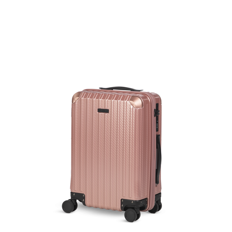 Kabinski putni kofer Scandinavia sa USB priključkom Voyage Carbon Series, 40 L, roze