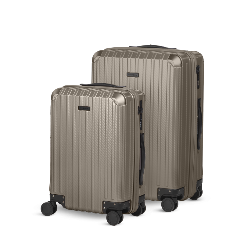 Set kabinskog i velikog kofera Scandinavia Voyage Prestige – 40 L + 60 L, srebrna