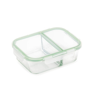 Stakleni pekač sa pregradom i poklopcem Rosmarino Bake&Go - 1300 ml