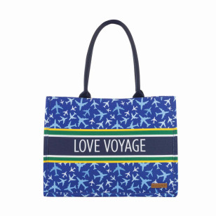 Modna torba Love Voyage, svetlo plava
