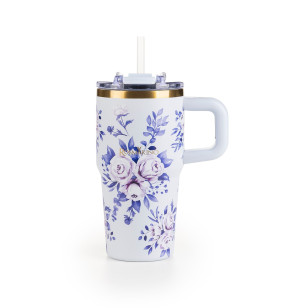 Termos MegaCup Roses, 580 ml, plava