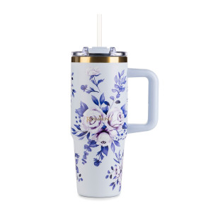 Termos MegaCup Roses,870ml, plava