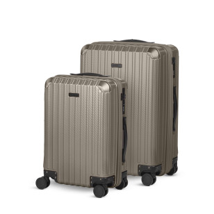 Set kabinskog i velikog kofera Scandinavia Voyage Prestige – 40 L + 60 L, srebrna