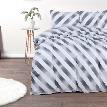 Pamučna posteljina Svilanit Grey Stripes