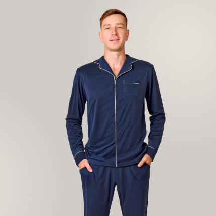 Svilanit muška pidžama Greyson Imperial Blue