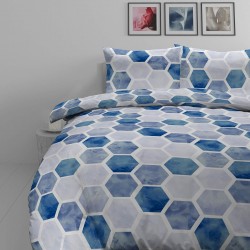 Pamučno-satenska posteljina Svilanit Hexagon Dreams
