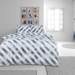 Pamučna posteljina Svilanit Grey Stripes