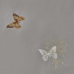 Pamučno-satenska PREMIUM vezena posteljina Svilanit Butterfly