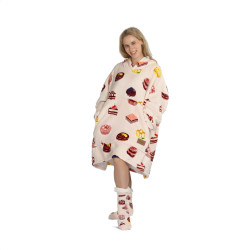 Hoodie duks/ćebe Svilanit Cake Time + Poklon: Čarape