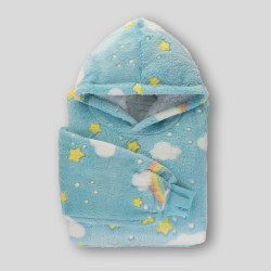 Vitapur dečiji hoodie duks/ćebe Svilanit SkyMagic + Poklon: Čarape