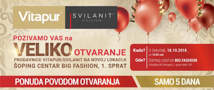 Nova Vitapur/Svilanit prodavnica u Beogradu - TC BIG Fashion na Karaburmi 