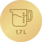 Kapacitet 1,7 L